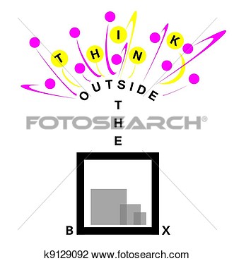 Clip Art   Think Outside The Box  Fotosearch   Search Clipart