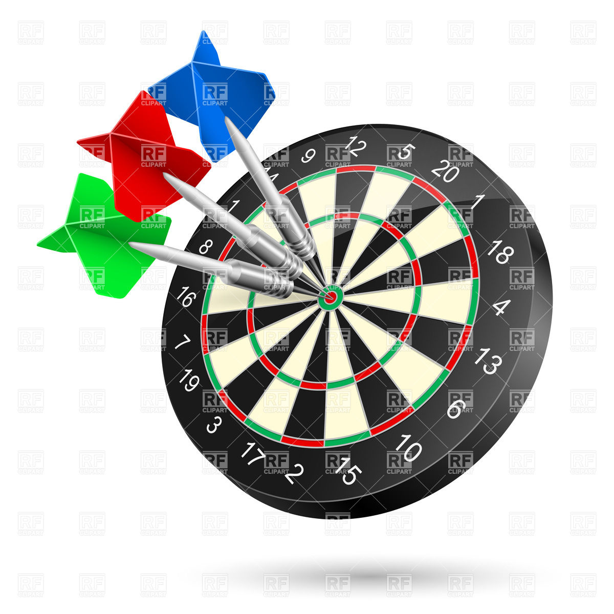 Darts Hitting A Target Download Royalty Free Vector Clipart  Eps