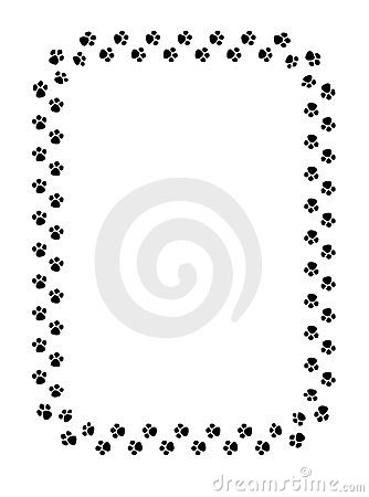 Dog Paw Border Clipart Paw Prints Border 23880728 Jpg