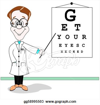 Eye Exam Clip Art Optician Eye Test Cartoon