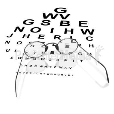 Glasses On Eye Chart   Medical And Health   Great Clipart For