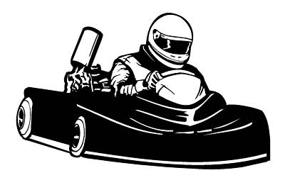 Go Kart Racing Decal Sticker Version 2