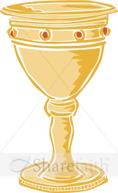 Gold Jewelled Chalice   Communion Clipart