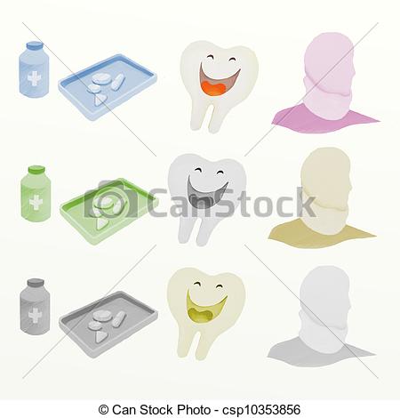 Medical Device With Pill Neck Brace    Csp10353856   Search Clipart