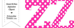 Pink Polka Dot Letter Z Clipart Hot Pink Polka Dot Letter Y Clipart