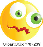 Royalty Free Rf Clipart Illustration Of A Yellow Confused Emoticon