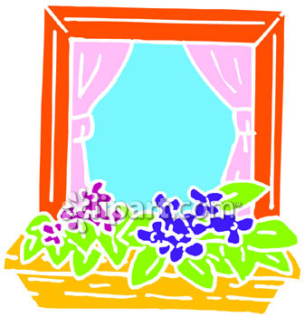 Window Clipart 0060 0805 2812 0850 Flower Box In A Window Clipart