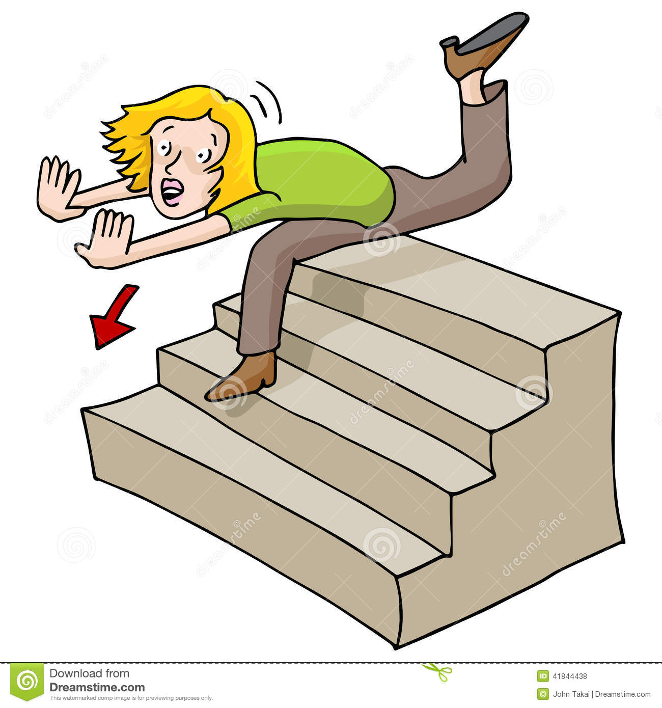 Woman Falling Down Stairs Woman Falling Down Stairs