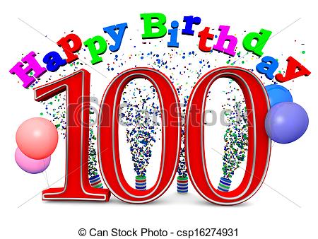 100 Birthday Candles Clipart Happy 100th Birthday