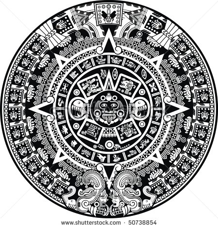 Aztec Calendar Stock Vector Illustration 50738854   Shutterstock
