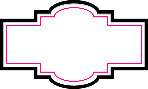 Box Label   Pink And Black Clip Art