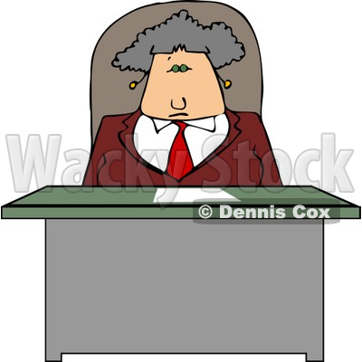 Business Woman Sitting Behind Her Desk Clipart   Djart  4293