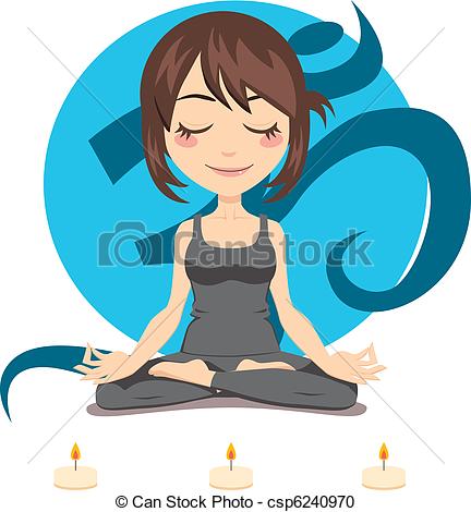 Calm Person Clipart Vector   Yoga Woman