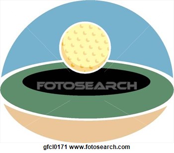 Clipart   Golf Ball And Hole  Fotosearch   Search Clipart