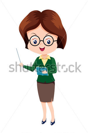 Cute Woman Teacher Stock Vector   Clipart Me