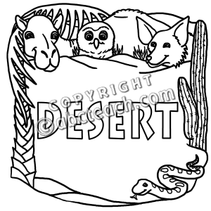 Desert Clipart Black And White Clip Art  Biome Icons  Desert