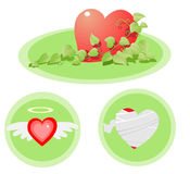 Herb Leaf Heart Stock Vectors Illustrations   Clipart