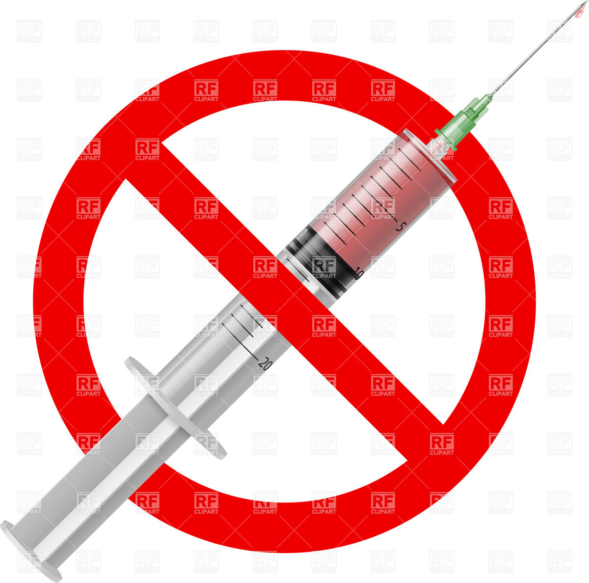 No Drugs Clipart Stop Drugs   Syringe In