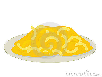 Plate Of Macaroni And Cheese On A White Background