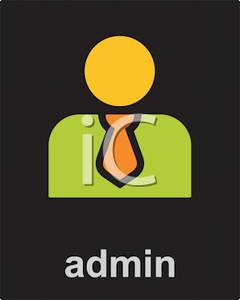 Sign For An Admin   Royalty Free Clipart Picture