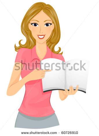 Smiling Female Teacher Discussing The Contents Of A Book   Vector    