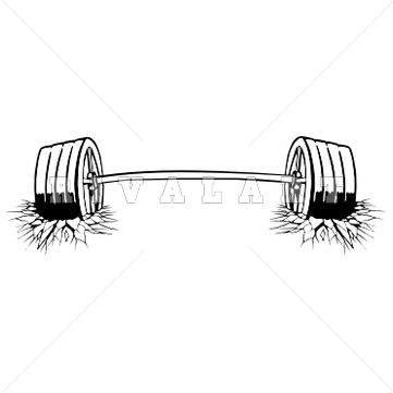 Sports Clipart Image Of A Weight Bar Breaking The Ground   Weight