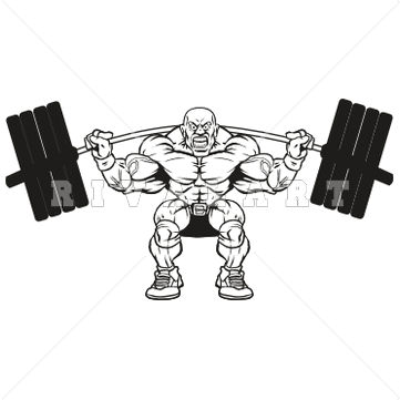 Sports Clipart Image Of Weightlifter Weight Bar Weightlifter