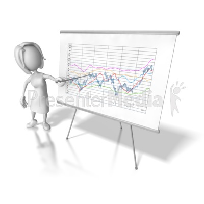 Woman Chart Data Trend   Business And Finance   Great Clipart For