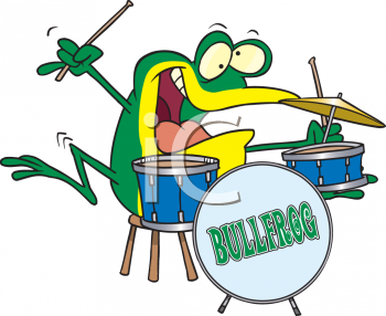 Animal Clipart Net Cartoon Clipart Picture Of A Frog Playing The Drums