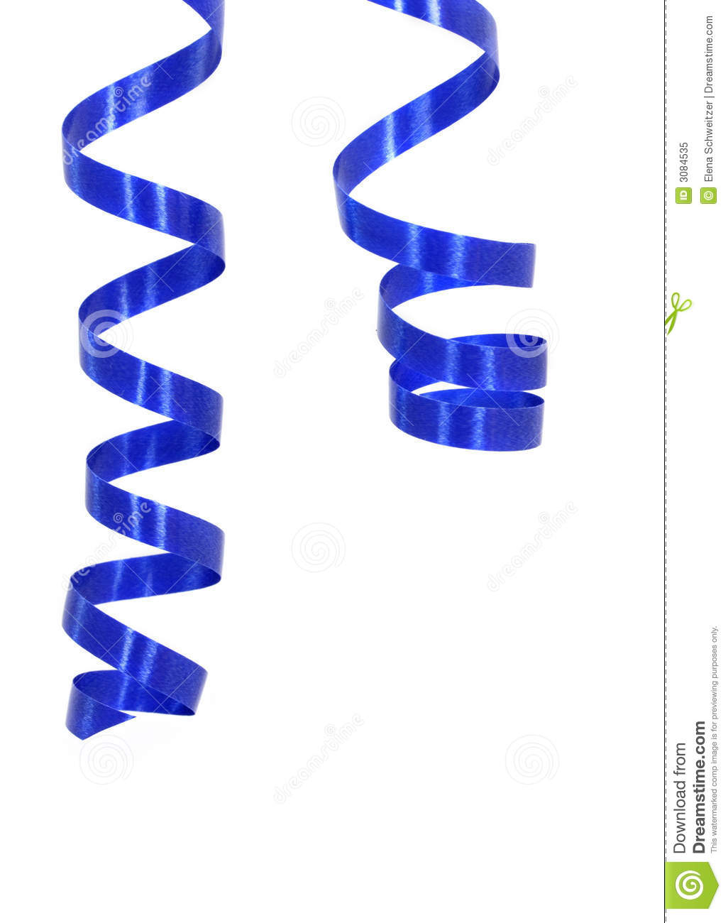 Blue Curly Ribbon Royalty Free Stock Photo   Image  3084535