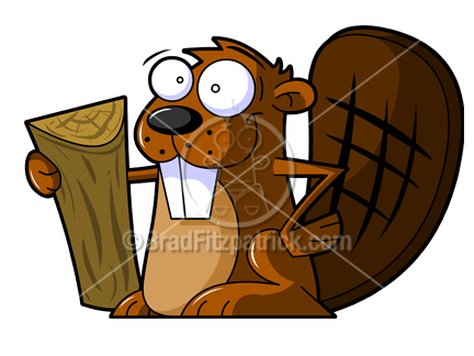 Cartoon Beaver Clipart Character   Royalty Free Beaver Picture
