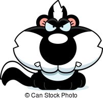 Cartoon Skunk Angry   A Cartoon Illustration Of A Skunk With
