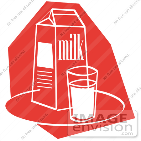 Clip Art Of A Whole Glass Of Milk By A Milk Carton By Andy Nortnik Jpg