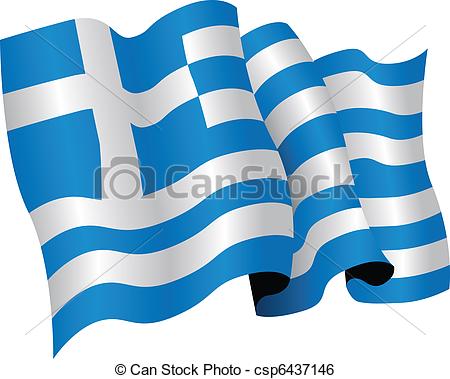 Clip Art Vector Of Greece National Flag   The Greek National Flag    