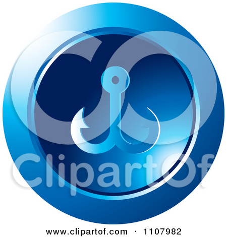 Clipart Round Blue Anchor Icon   Royalty Free Vector Illustration By