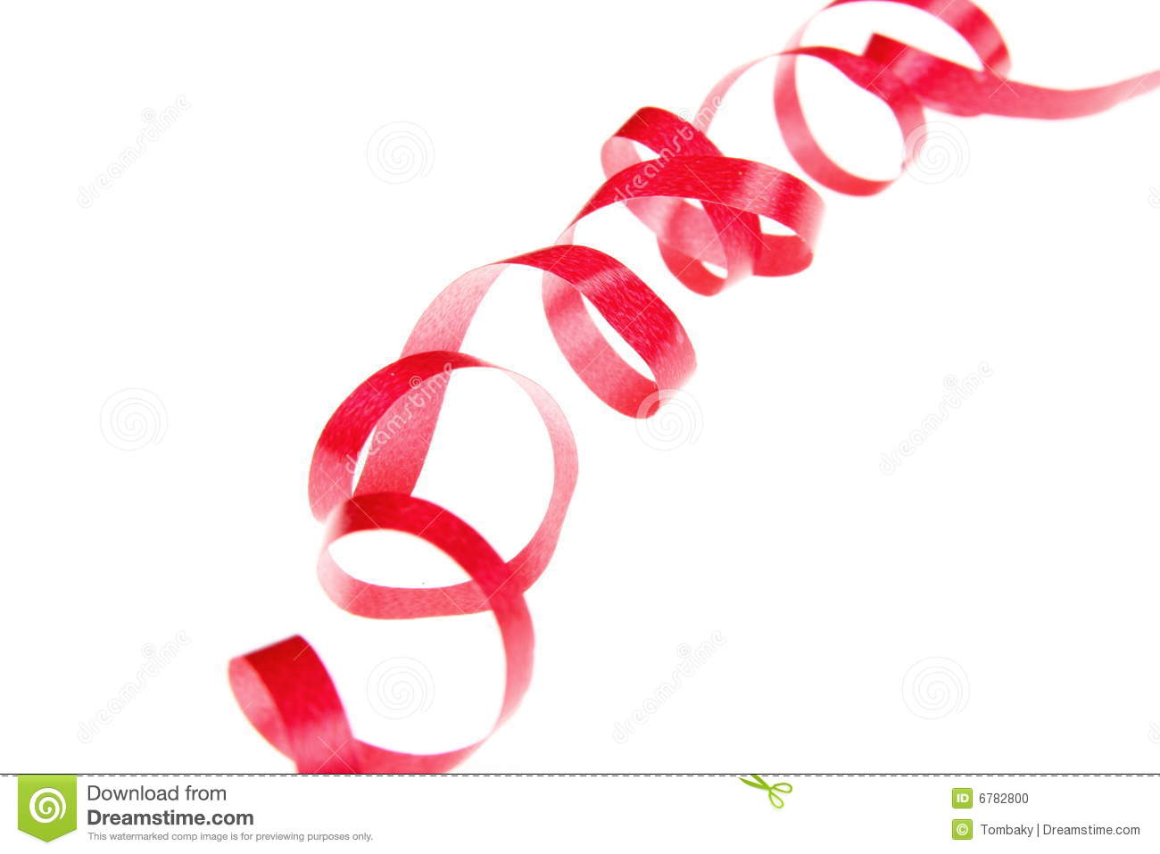 Curly And Red Ribbon Stock Photo   Image  6782800