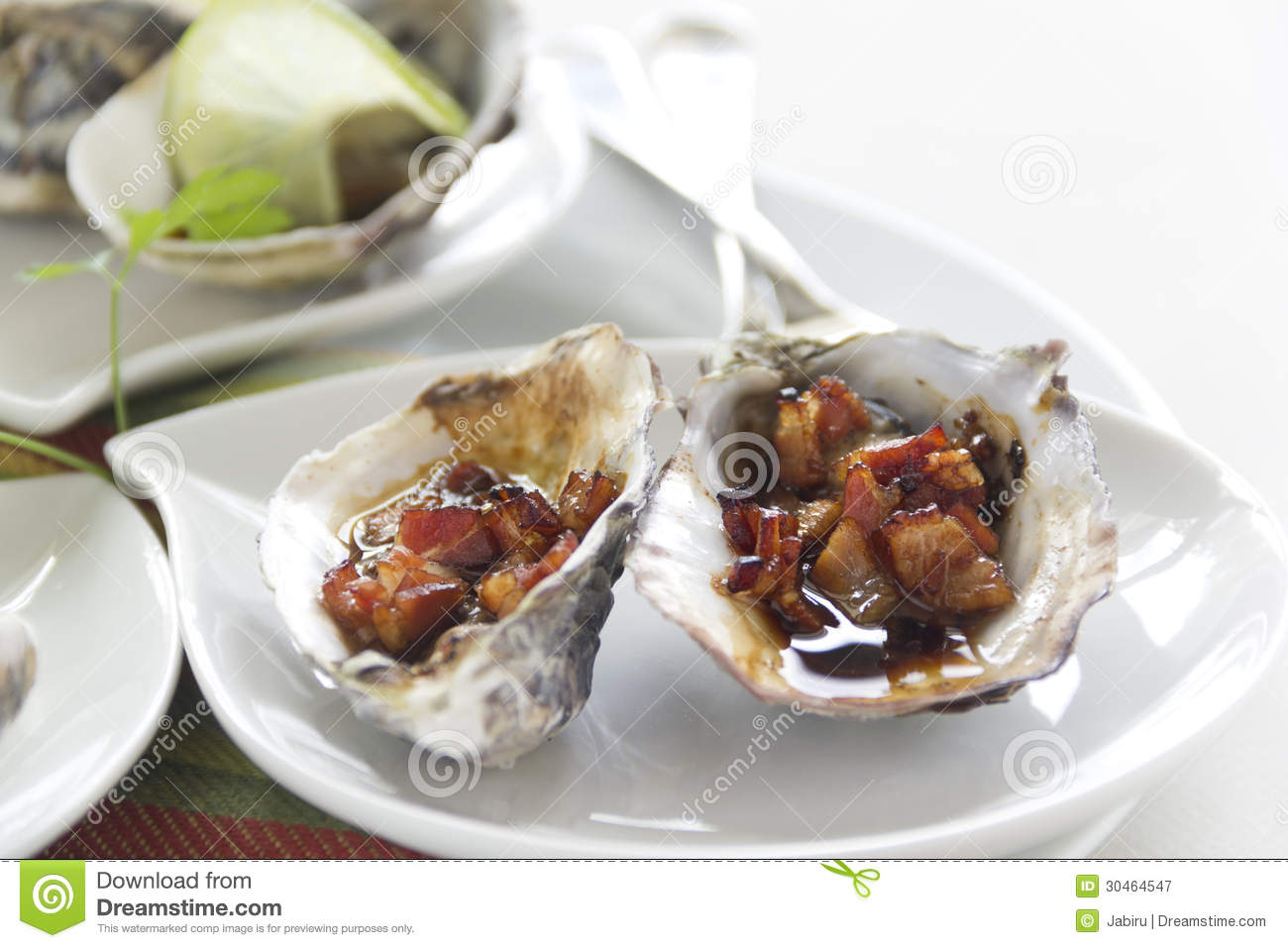 Delicious Oysters Kilpatrick With Bacon And Worcestershire Sauce Ready    