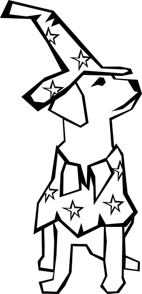 Dog Simple Drawing Clip Art   Silhouette   Download Vector Clip