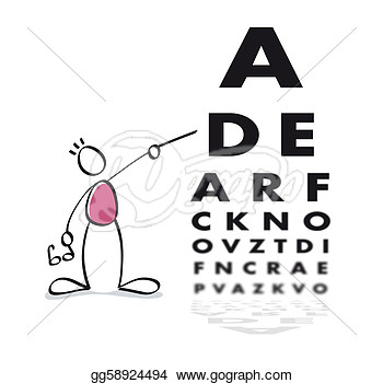 Drawing Eye Doctor Doing A Vision Test To The Patient Clipart Drawing