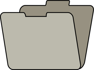 File Folder Clipart Image   Icon Of An Open File Folder