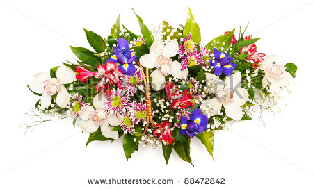 Funeral Flower Clipart Colorful Flower Bouquet