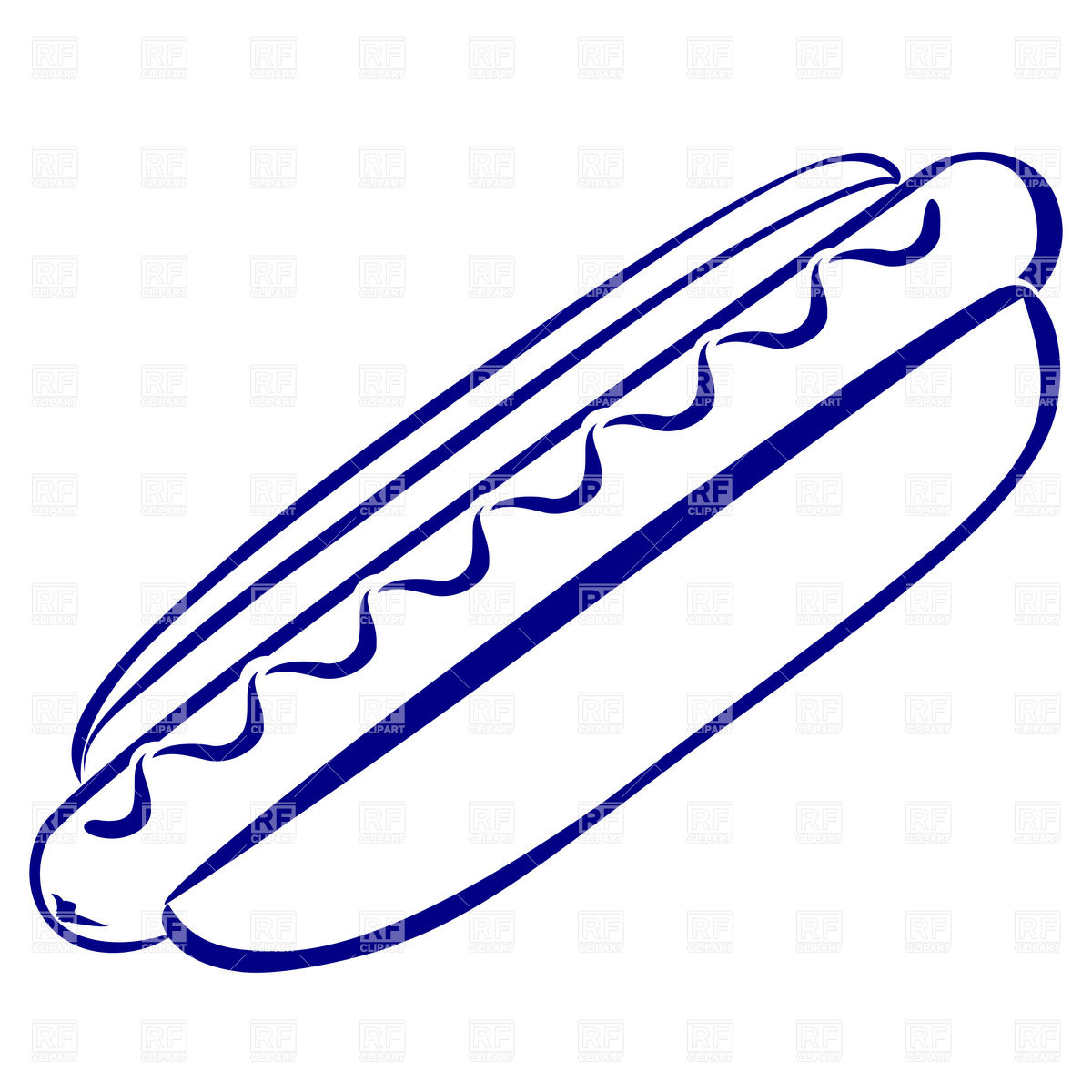 Hot Dog Simple Outline Icon Download Royalty Free Vector Clipart  Eps