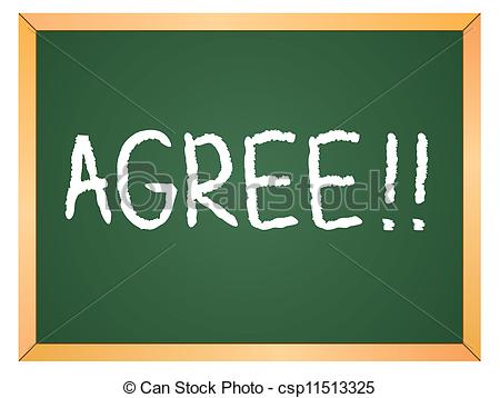 Illustration Of Agree Word On Chalkboard Csp11513325   Search Clipart