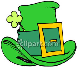 Leprechaun Hat With A Shamrock In The Band   Royalty Free Clipart