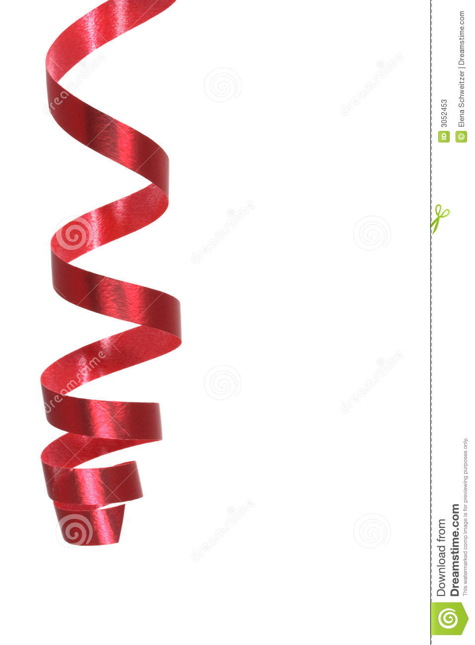 Red Curly Ribbon Stock Photos   Image  3052453