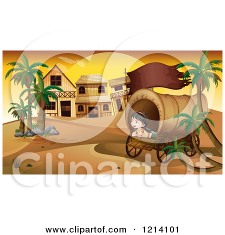 Royalty Free  Rf  Covered Wagon Clipart Illustrations Vector