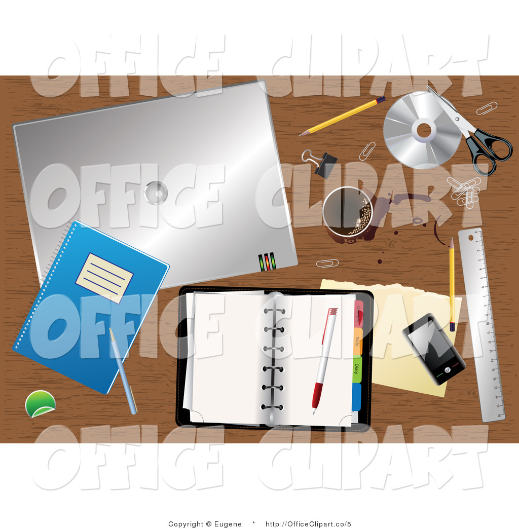 Royalty Free Vector Office Clip Art Of A Messy Office