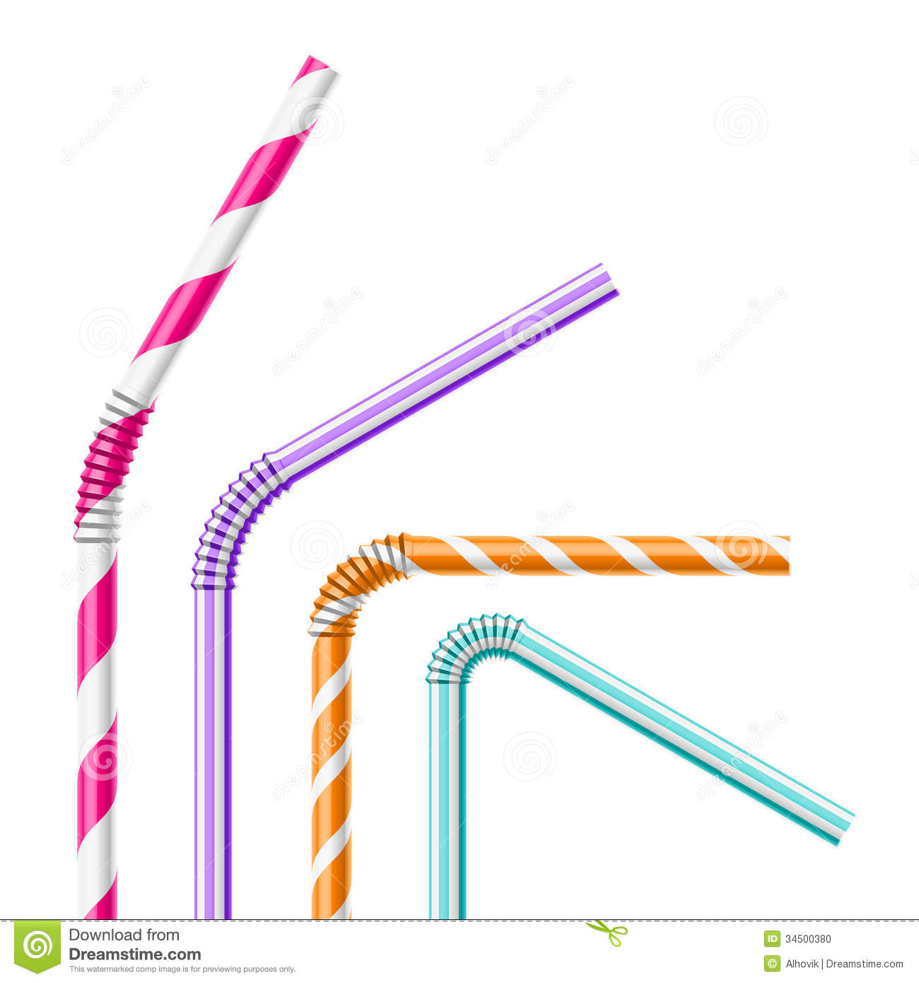 Set Of Colorful Drinking Straws Illustration Mr No Pr No 4 1639 12
