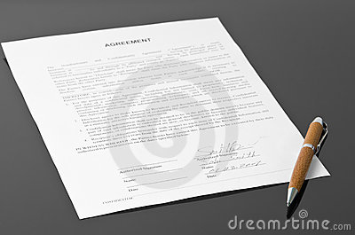 Signed Agreement Royalty Free Stock Photos   Image  13358608