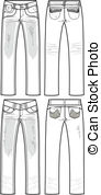 Skinny Jeans Vector Clipart And Illustrations